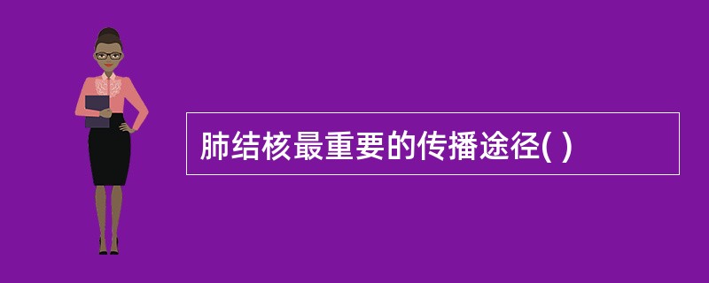 肺结核最重要的传播途径( )