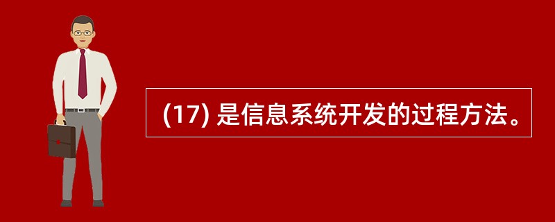  (17) 是信息系统开发的过程方法。