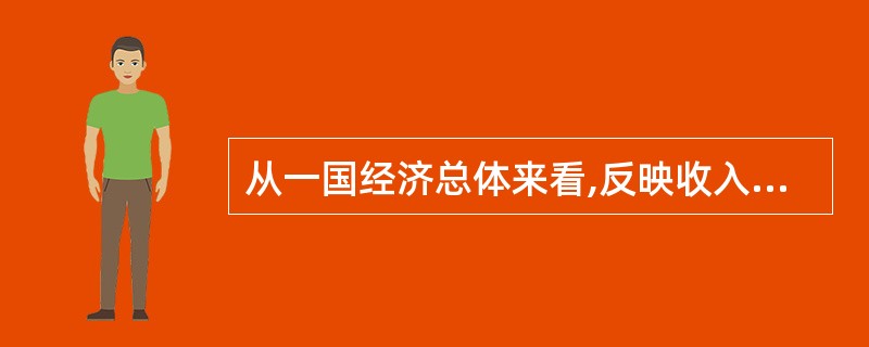 从一国经济总体来看,反映收入分配结果的总量指标是( )。