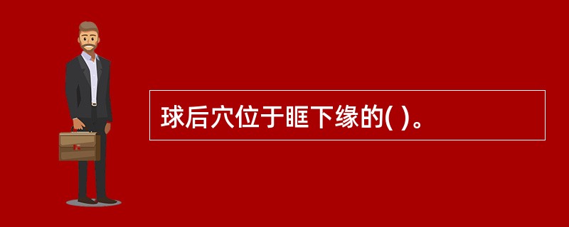 球后穴位于眶下缘的( )。