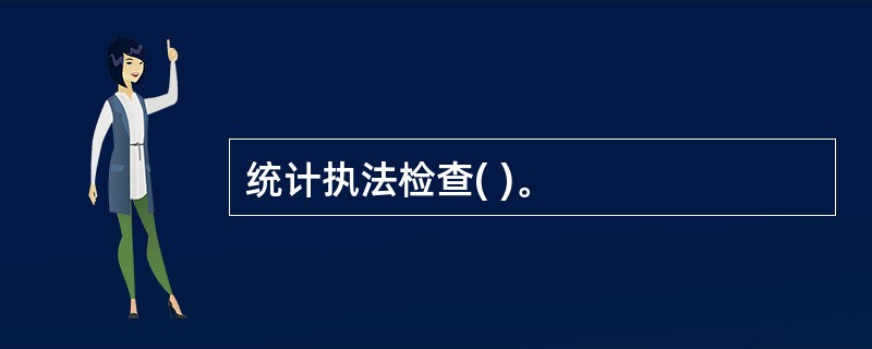 统计执法检查( )。