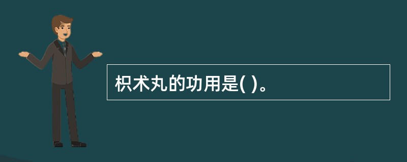 枳术丸的功用是( )。