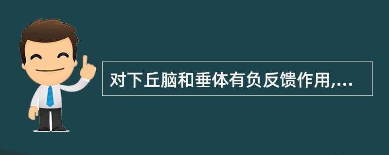 对下丘脑和垂体有负反馈作用,抑制促性腺激素的分泌( )。