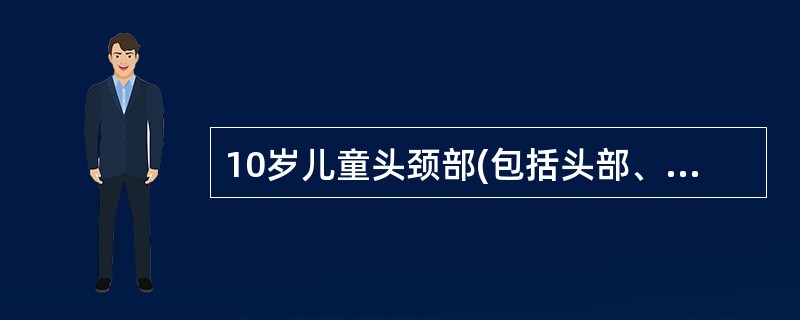 10岁儿童头颈部(包括头部、面部、颈部)烧伤,其烧伤面积占体表总面积的( )