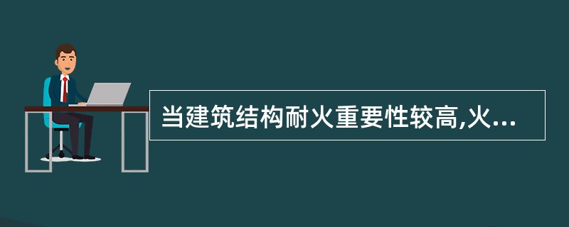 当建筑结构耐火重要性较高,火灾荷载较大、人员密度较大或建筑结构受力复杂的场合时,