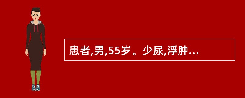 患者,男,55岁。少尿,浮肿,视物模糊2年,伴有耳鸣头晕,皮肤干燥,腰膝疫软,口