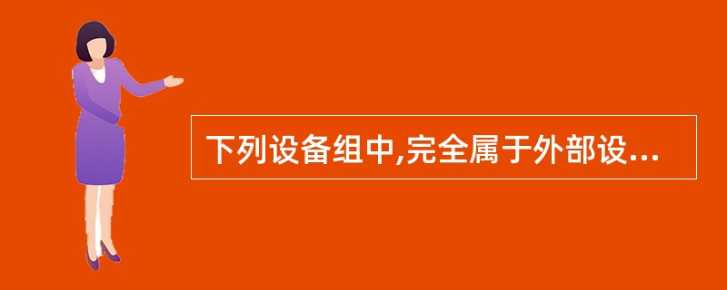 下列设备组中,完全属于外部设备的一组是( )。