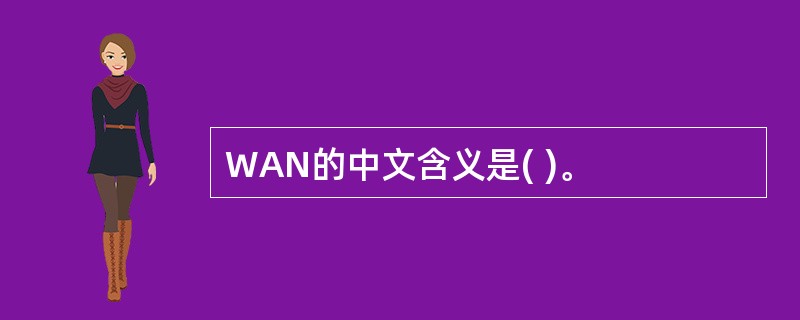 WAN的中文含义是( )。