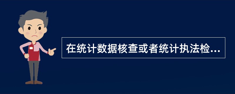 在统计数据核查或者统计执法检查过程中,对原始记录和凭证、统计台账、统计调查表及其