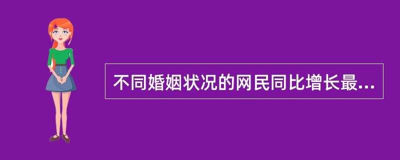 不同婚姻状况的网民同比增长最为接近的年份是: