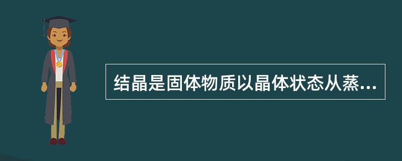 结晶是固体物质以晶体状态从蒸气、溶液或熔融物中析出