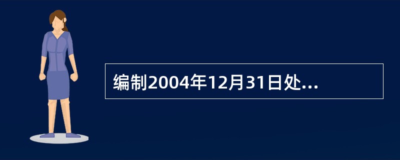 编制2004年12月31日处置该设备的会计分录。(答案中的金额单位用万元表示)