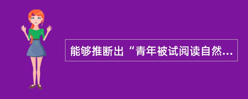 能够推断出“青年被试阅读自然科学类文章的速度较快,老年被试阅读社会科学类文章的速