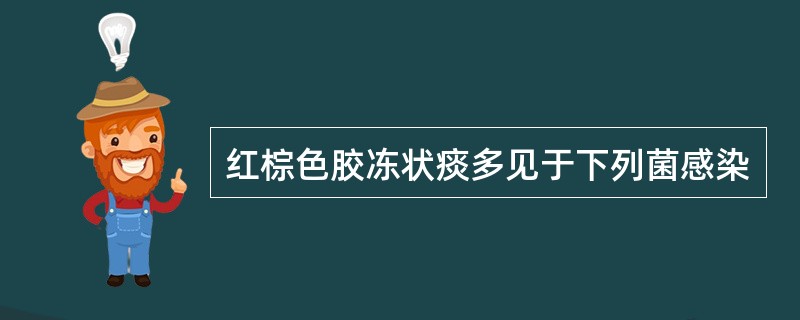 红棕色胶冻状痰多见于下列菌感染