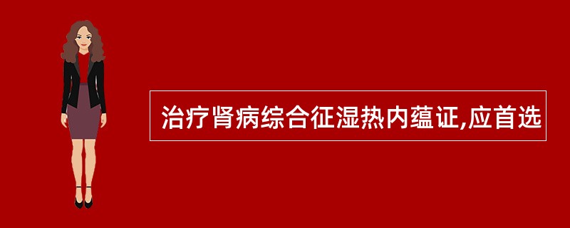 治疗肾病综合征湿热内蕴证,应首选