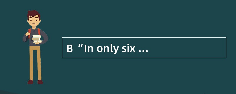 B“In only six days I lost seven pounds o