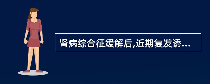 肾病综合征缓解后,近期复发诱因是( )。