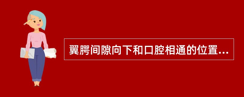 翼腭间隙向下和口腔相通的位置是( )