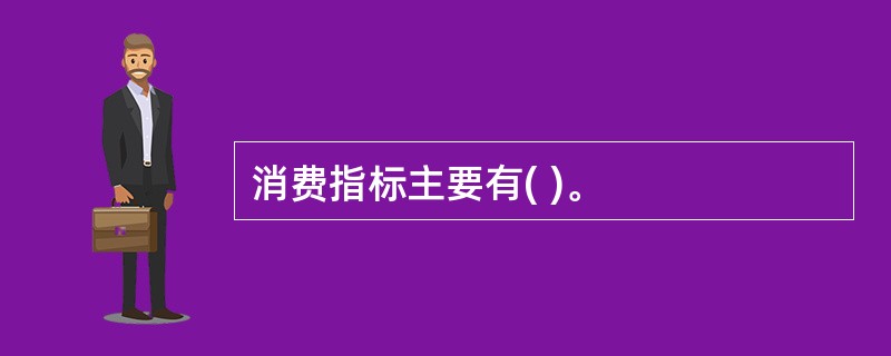 消费指标主要有( )。