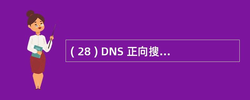 ( 28 ) DNS 正向搜索区的功能是将域名解析为 IP 地址, Window