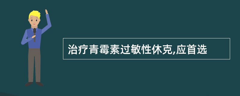 治疗青霉素过敏性休克,应首选