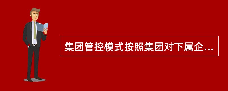 集团管控模式按照集团对下属企业管控的紧密程度可以分为不同类型。( )模式主要以财