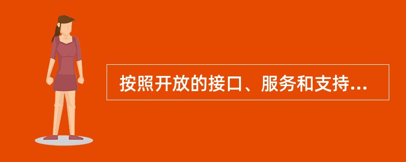  按照开放的接口、服务和支持的规范而实现的系统称为开放系统。开放系统环境中的人