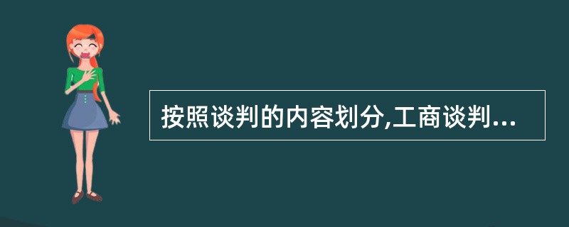 按照谈判的内容划分,工商谈判主要包括()。