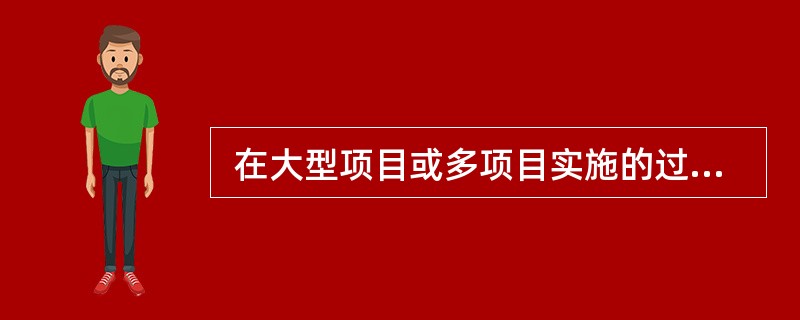  在大型项目或多项目实施的过程中,负责实施的项目经理对这些项目大都采用(57)