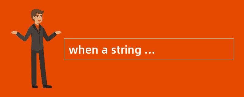 when a string constant is written in C