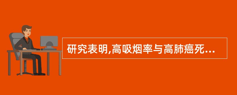 研究表明,高吸烟率与高肺癌死亡率有35—40年的时间差,则说明