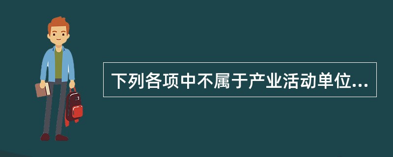 下列各项中不属于产业活动单位必要条件的是()。