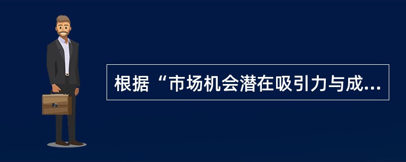 根据“市场机会潜在吸引力与成功概率分析矩阵”,以下说法正确的是( )。