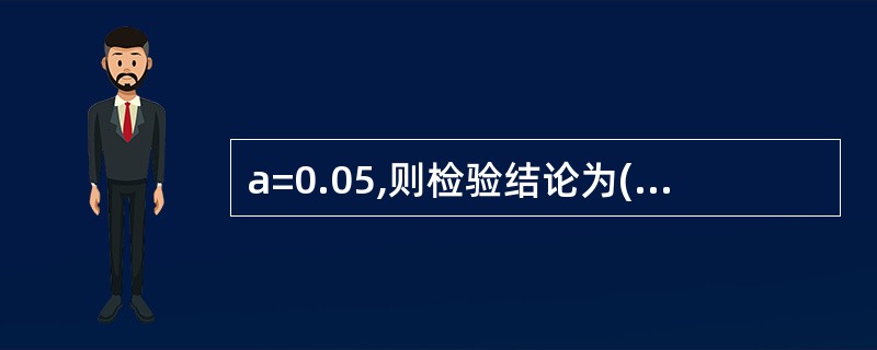 a=0.05,则检验结论为()。附:U0.95=1.645,t0.95 (11)