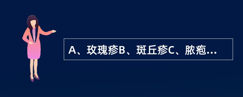 A、玫瑰疹B、斑丘疹C、脓疱疹D、荨麻疹E、单纯疱疹 疟疾可有()