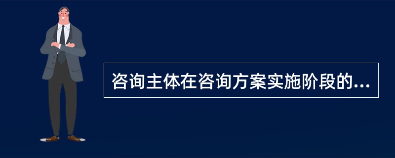 咨询主体在咨询方案实施阶段的主要任务是( )