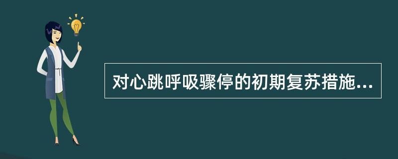 对心跳呼吸骤停的初期复苏措施中，不包括（）