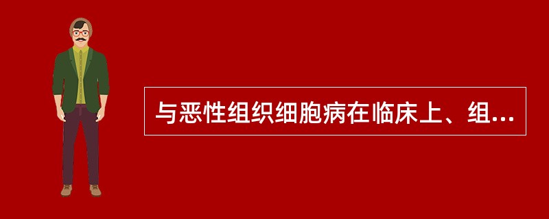 与恶性组织细胞病在临床上、组织病理上易发生混淆的是（）
