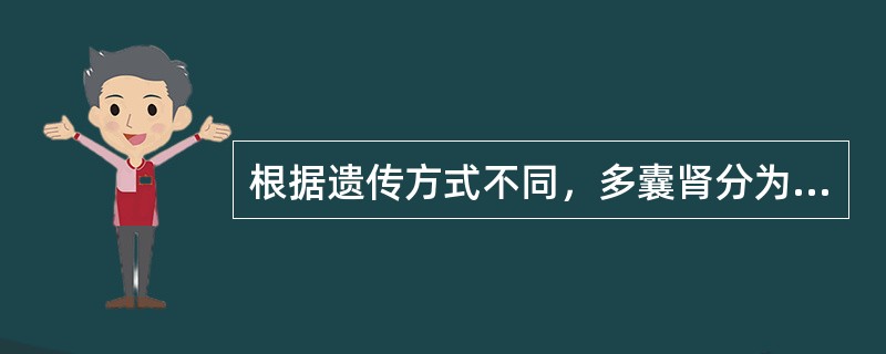 根据遗传方式不同，多囊肾分为__________、__________两种类型。