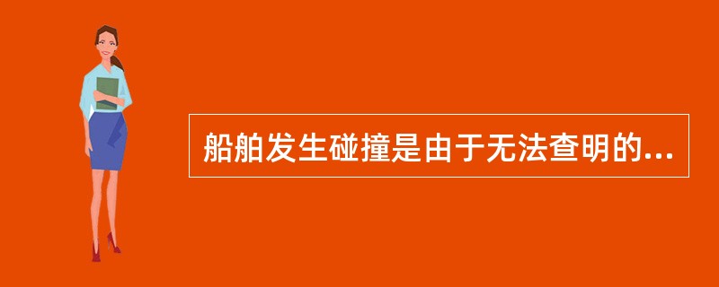 船舶发生碰撞是由于无法查明的原因造成的，则（）。