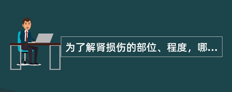 为了解肾损伤的部位、程度，哪项检查不适宜()