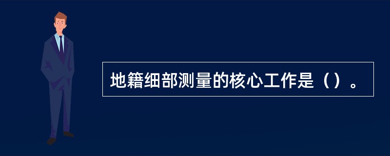 地籍细部测量的核心工作是（）。