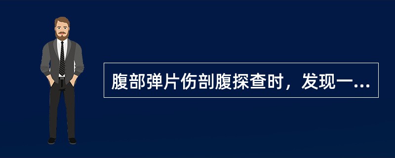 腹部弹片伤剖腹探查时，发现一侧输尿管完全横断，应该()