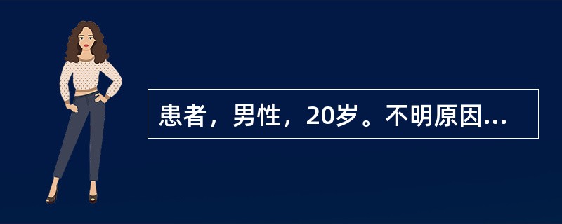 患者，男性，20岁。不明原因发热1个月，无好转入院，查体：贫血貌，皮肤黏膜有多处