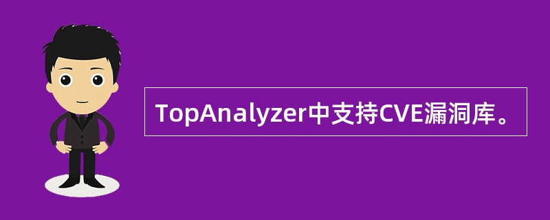 TopAnalyzer中支持CVE漏洞库。