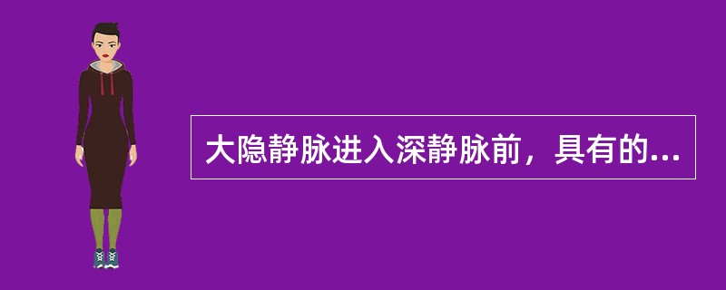 大隐静脉进入深静脉前，具有的属支包括（）。