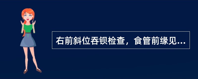 右前斜位吞钡检查，食管前缘见不到的压迹是（）