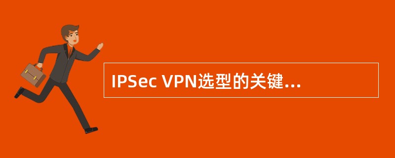 IPSec VPN选型的关键参数有哪些？对于不同型号主要选型标准是什么？