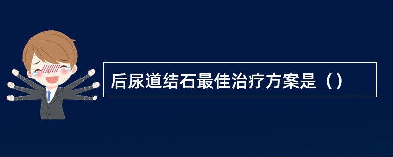 后尿道结石最佳治疗方案是（）