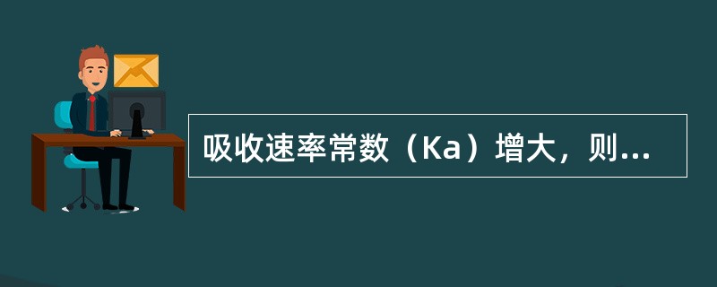 吸收速率常数（Ka）增大，则药物达峰时间（）